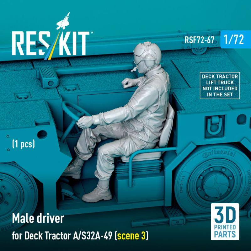 Male driver for Deck Tractor A/S32A-49 (scene 3) (1 pcs) (3D Printed) von ResKit Models