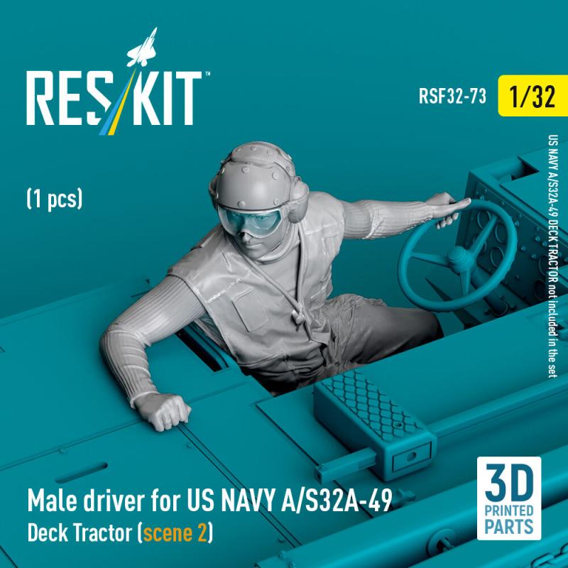 Male driver for US NAVY A/S32A-49 Deck Tractor (scene 2) (1 pcs) (3D Printed) von ResKit Models