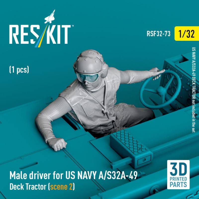 Male driver for US NAVY A/S32A-49 Deck Tractor (scene 2) (1 pcs) (3D Printed) von ResKit Models