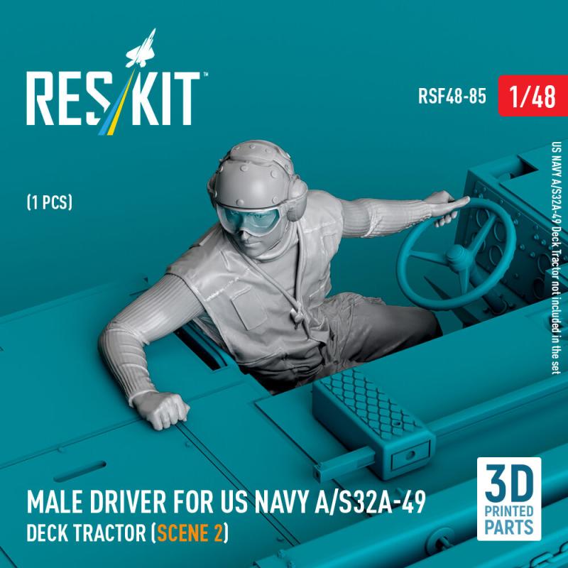Male driver for US NAVY A/S32A-49 Deck Tractor (scene 2) (1 pcs) (3D Printed) von ResKit Models