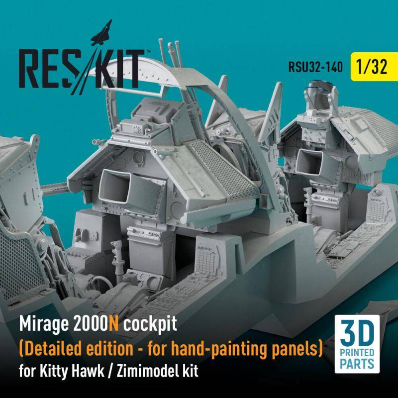 Mirage 2000N cockpit (Detailed edition) for Kitty Hawk / Zimimodel kit (3D Printed) von ResKit Models