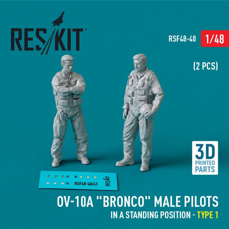 OV-10A Bronco - Male pilots (in a standing position - type 1) (2 pcs) (3D Printed) von ResKit Models
