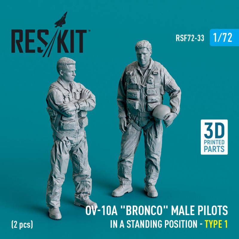 OV-10A Bronco - Male pilots (in a standing position - type 1) (2 pcs) (3D Printed) von ResKit Models