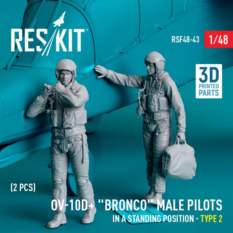 OV-10D+ Bronco - Male pilots (in a standing position - type 2) (2 pcs) (3D Printed) von ResKit Models