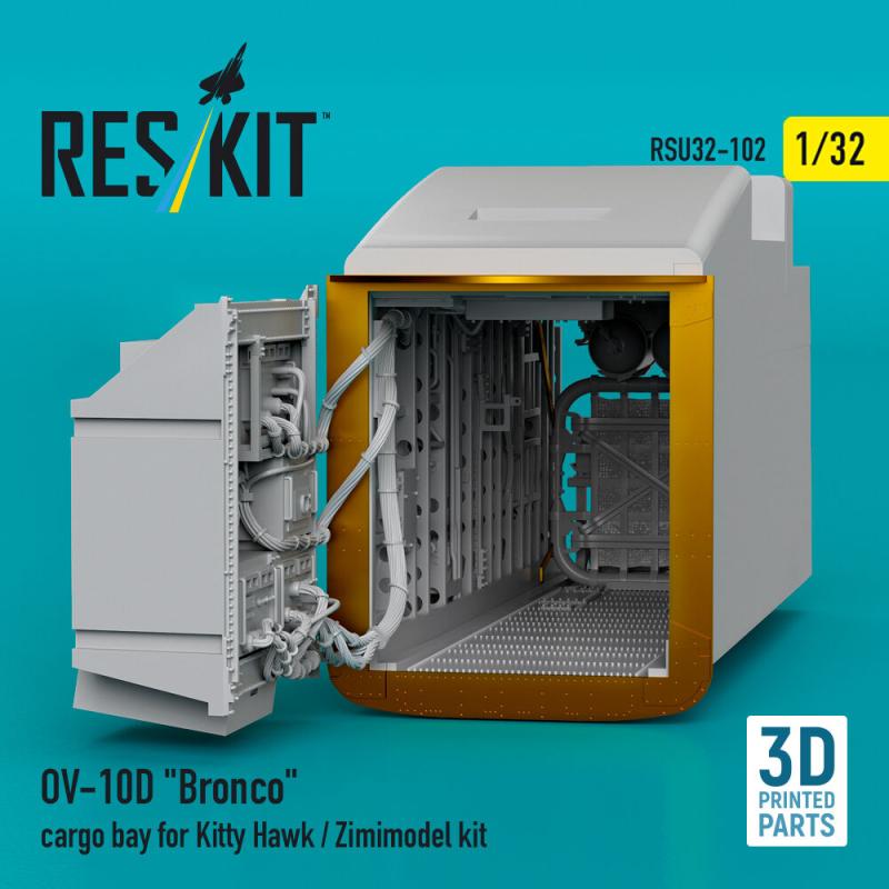 OV-10D Bronco cargo bay for Kitty Hawk/Zimimodel kit (3D Printed) von ResKit Models