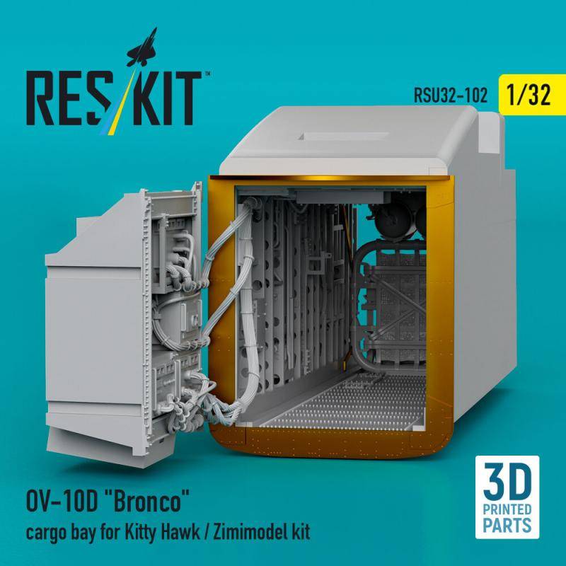 OV-10D Bronco cargo bay for Kitty Hawk/Zimimodel kit (3D Printed) von ResKit Models