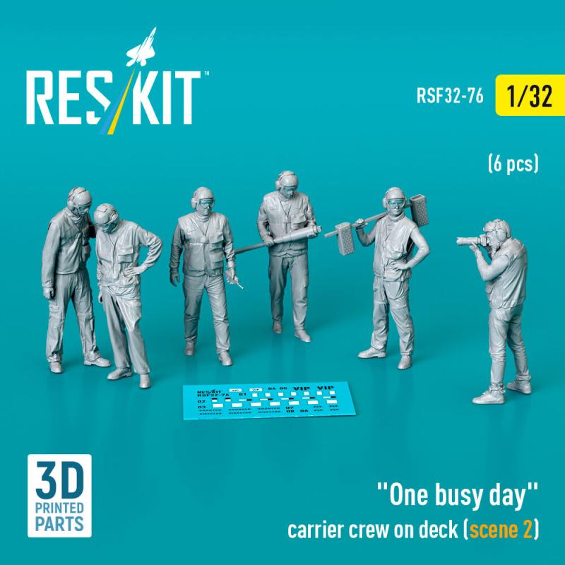 One busy day carrier crew on deck (scene 2) (6 pcs) (3D Printed) von ResKit Models