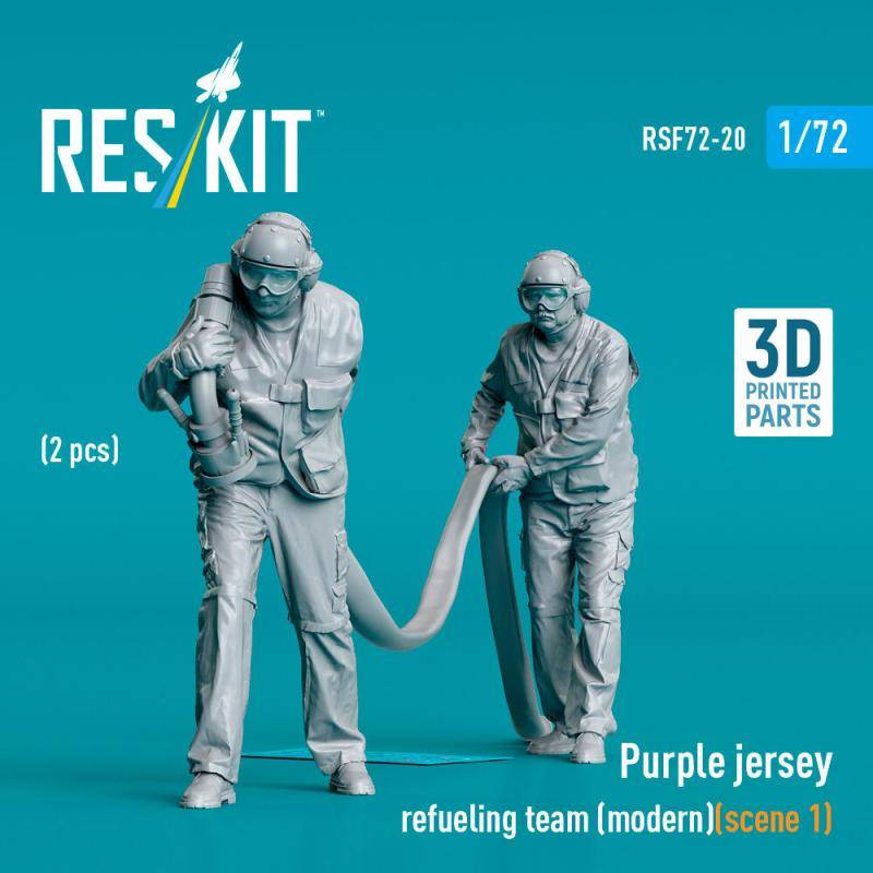 Purple jersey refueling team (modern) (scene 1) (2 pcs) (3D Printed) von ResKit Models