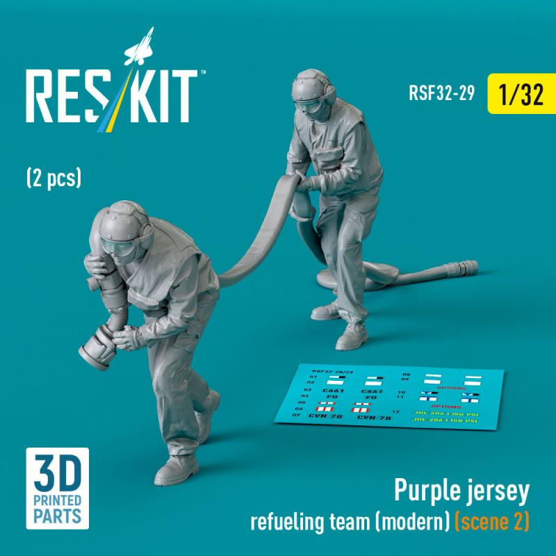 Purple jersey refueling team (modern) (scene 2) (2 pcs) (3D Printed) von ResKit Models