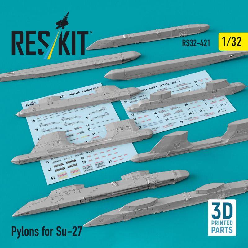 Pylons for Su-27 (3D Printed) von ResKit Models