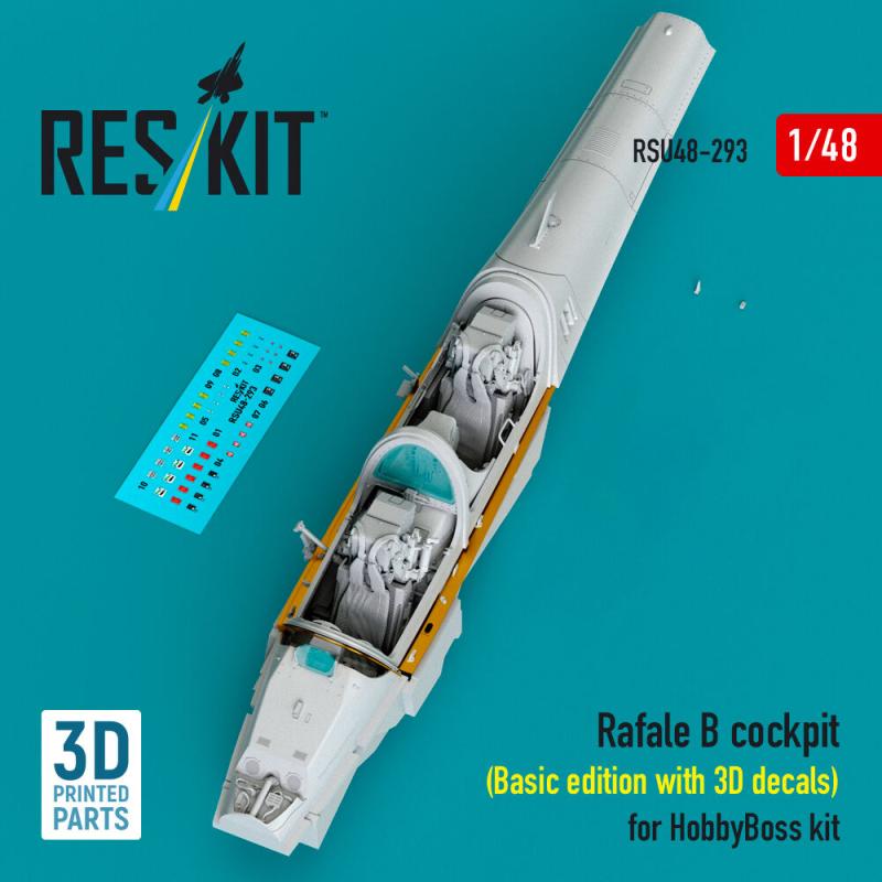 Rafale B cockpit (Basic edition with 3D decals) for HobbyBoss kit (3D Printed) von ResKit Models
