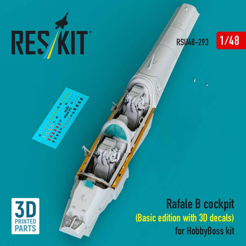 Rafale B cockpit (Basic edition with 3D decals) for HobbyBoss kit (3D Printed) von ResKit Models