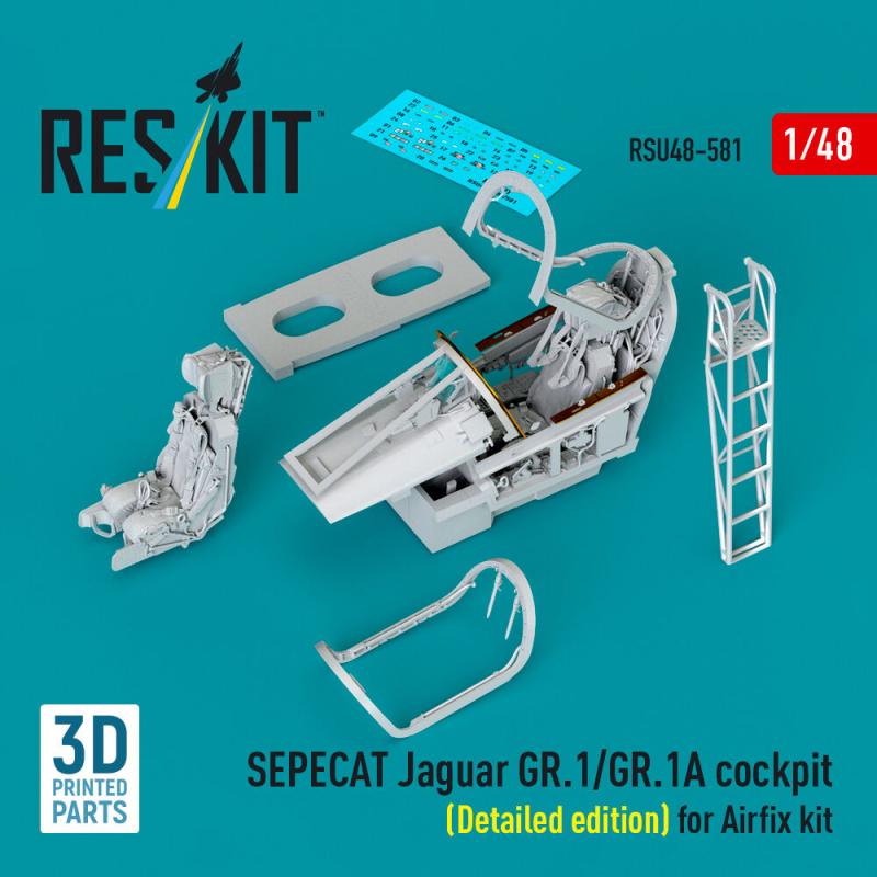 SEPECAT Jaguar GR.1/GR.1A - Cockpit (Detailed edition) (3D Printed) [Airfix] von ResKit Models