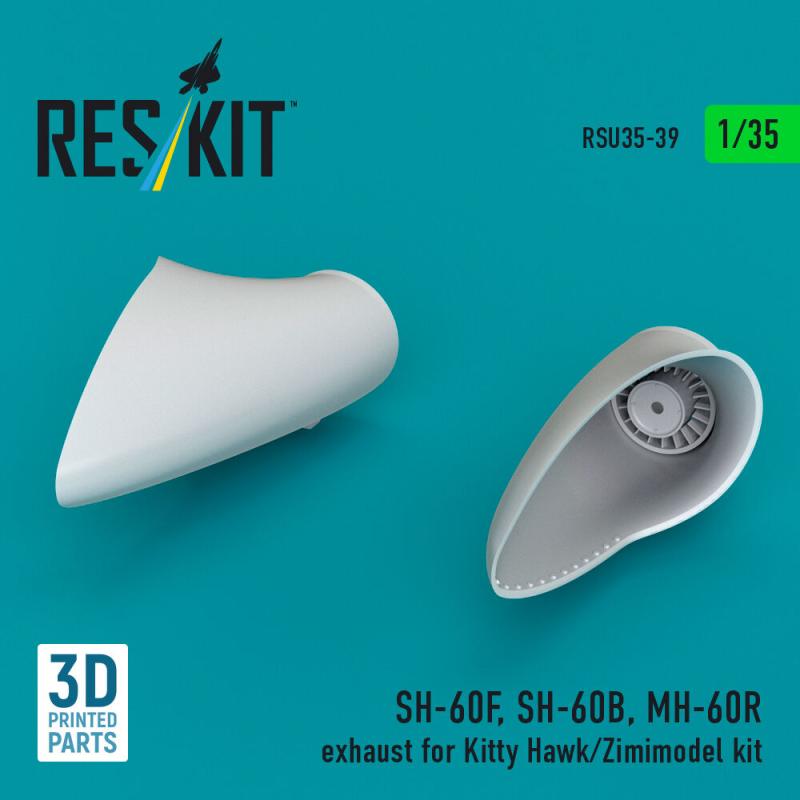SH-60F, SH-60B, MH-60R - Exhaust (3D Printed) [Kitty Hawk / Zimi Model] von ResKit Models