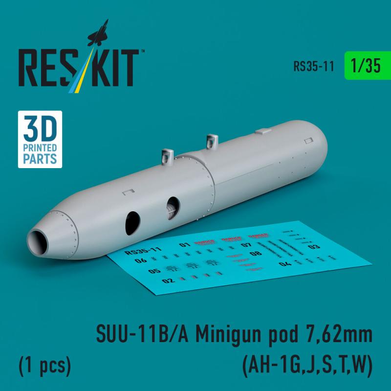 SUU-11B/A Minigun pod 7,62mm (1 pcs) (AH-1G,J,S,T,W) (3D printed) von ResKit Models