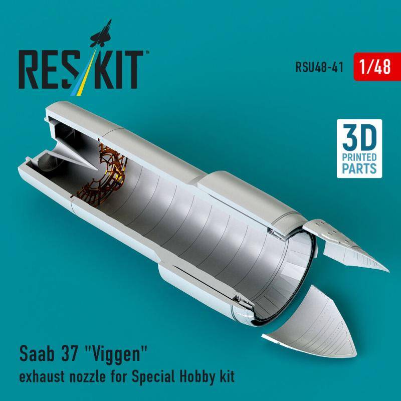 Saab 37 Viggen exhaust nozzle for Special Hobby kit (3D Printed) von ResKit Models