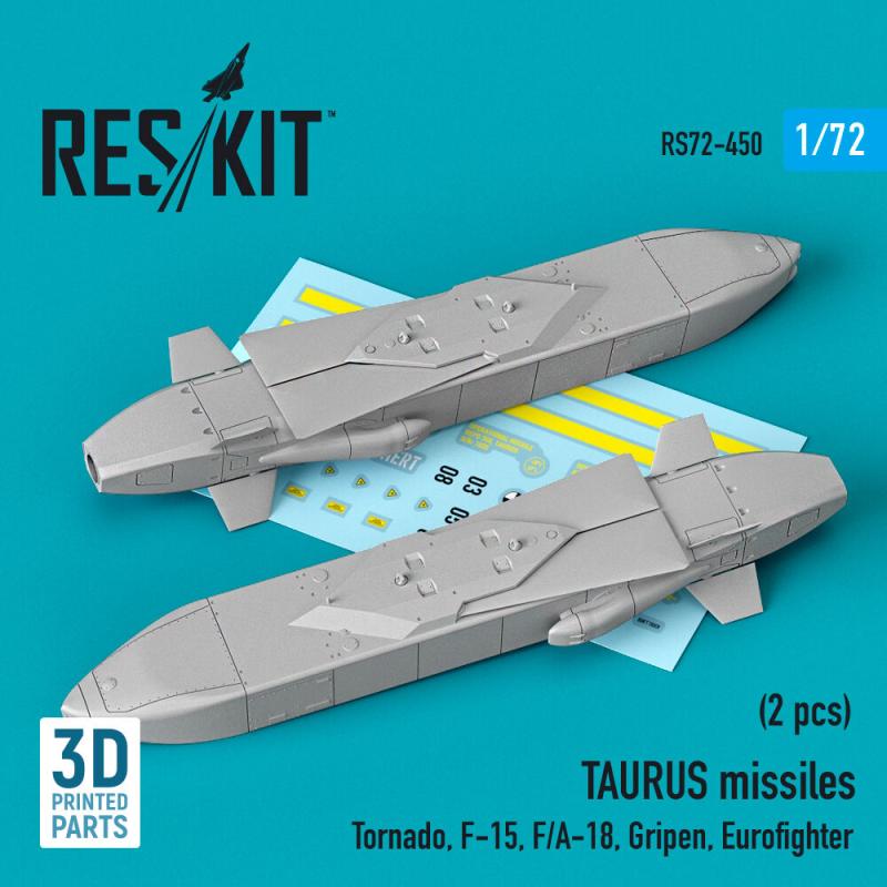 TAURUS missiles (2 pcs) (Tornado, F-15, F/A-18, Gripen, Eurofighter) (3D Printed) von ResKit Models