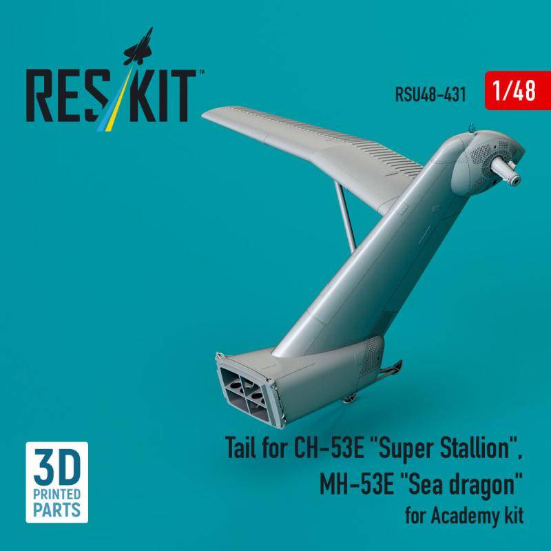 Tail for CH-53E Super Stallion, MH-53E Sea dragon for Academy kit (3D printed) von ResKit Models