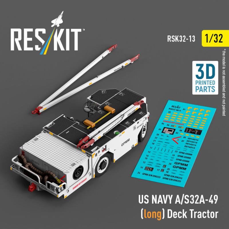 US NAVY A/S32A-49 (long) Deck Tractor (3D Printed model kit) von ResKit Models