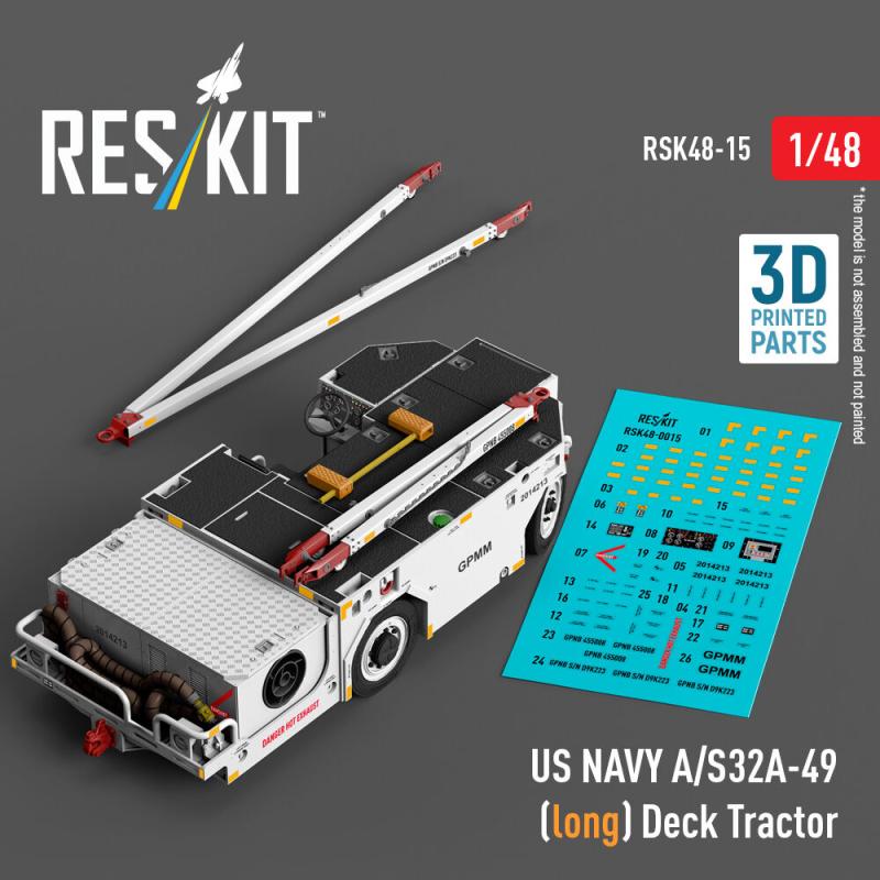 US NAVY A/S32A-49 (long) Deck Tractor (3D Printed model kit) von ResKit Models