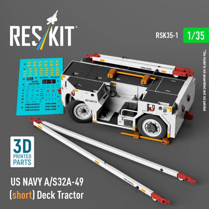 US NAVY A/S32A-49 (short) Deck Tractor (3D Printed model kit) von ResKit Models