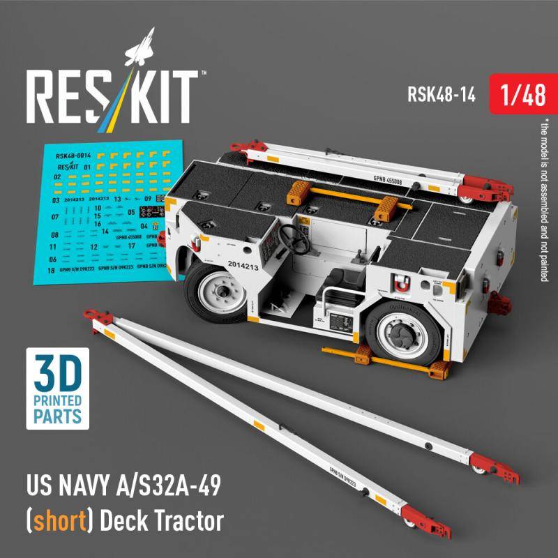 US NAVY A/S32A-49 (short) Deck Tractor (3D Printed model kit) von ResKit Models