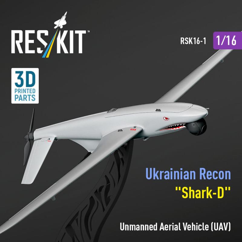 Ukrainian Recon Unmanned Aerial Vehicle (UAV) Shark-D (3D Printed) (1/16) von ResKit Models