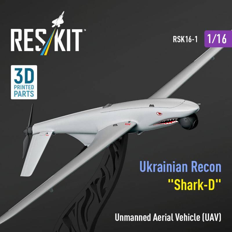 Ukrainian Recon Unmanned Aerial Vehicle (UAV) Shark-D (3D Printed) (1/16) von ResKit Models