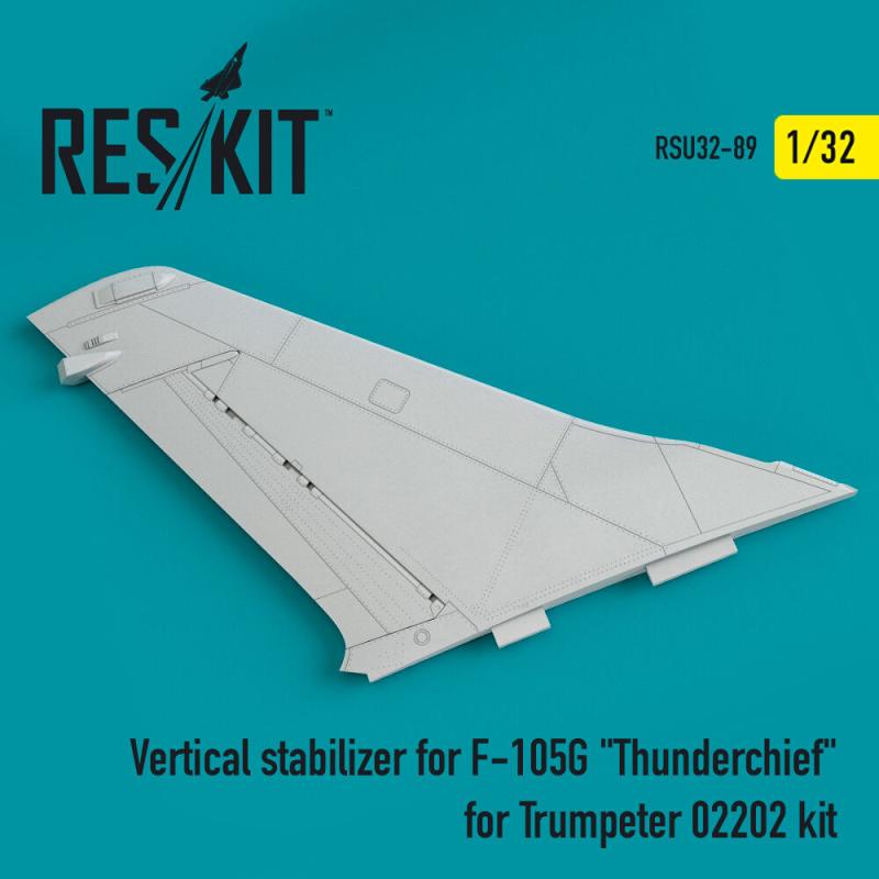 Vertical stabilizer for F-105G Thunderchief for Trumpeter 02202 kit Vertical stabilizer for F-105G Thunderchief for Trumpeter 02202 kit von ResKit Models