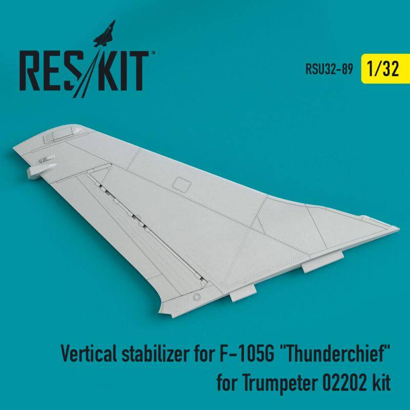 Vertical stabilizer for F-105G Thunderchief for Trumpeter 02202 kit von ResKit Models
