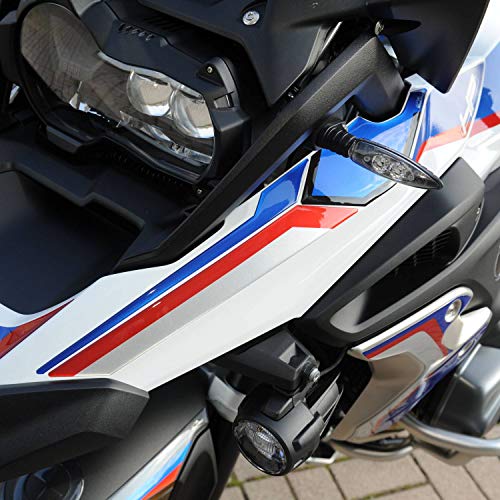 Resin Bike Aufkleber für Motorrad Kompatibel mit BMW R 1250 GS 2019. Seitliche Schutzabdeckungen des Bugbereichs vor Stößen und Kratzern. Paar 3D-Harzklebstoff – Stickers - Made in Italy von Resin Bike
