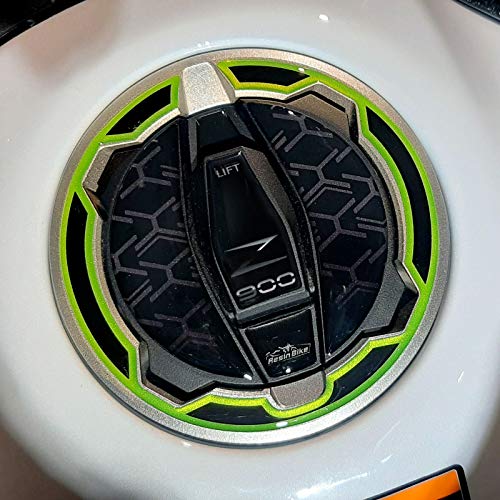 Resin Bike Aufkleber für Motorrad Kompatibel mit Kawasaki Z900 2021. Tankdeckelschutz vor Stößen und Kratzern. 3D-Harzklebstoff. Motorrad-Gadget - Stickers - Made in Italy von Resin Bike
