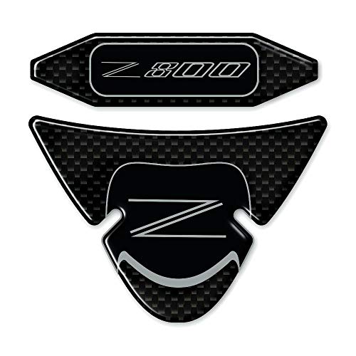 Resin Bike Aufkleber für Motorrad Kompatibel mit Kawasaki Z800. Gabelbrückeschutz und Schlüsselschutz vor Stößen und Kratzern. 3D-Harzklebstoff - Stickers - Made in Italy von Resin Bike