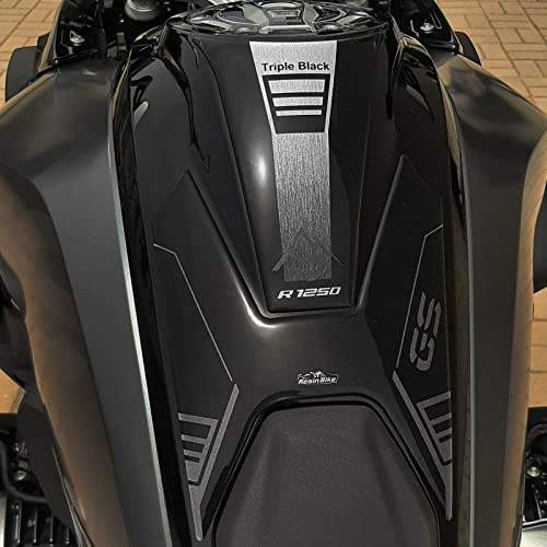 Resin Bike Motorrad-Aufkleber kompatibel mit BMW R 1250 GS Triple Black 2021 2022 Tankschutz vor Stößen und Kratzern, 3D-Aufkleber, Silber, gebürstet und schwarz Resin Bike Motorrad-Aufkleber kompatibel mit BMW R 1250 GS Triple Black 2021 2022 Tankschutz vor Stößen und Kratzern, 3D-Aufkleber, Silber, gebürstet und schwarz von Resin Bike