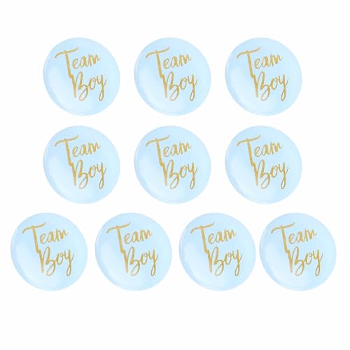 REPICEFINEM 10 Reveal Baby Shower Button PINS PINS PIND PREMIUM Iron Email Email bereitgestellt bietet beliebte Dekorationen, um die Party-Anzeige Zubehör zu enthüllen (Blau) von Respicefinem