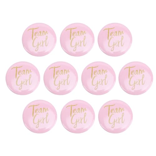 REPICEFINEM 10 Reveal Baby Shower Button PINS PINS PIND PREMIUM Iron Email Email bereitgestellt bietet beliebte Dekorationen, um die Party-Anzeige Zubehör zu enthüllen (Rosenate) von Respicefinem