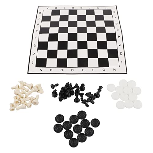 Resefinem 2 in 1 Schach und Checkers mit 32 Schachstücken und 24 Checkern und Papierschachbrett -Kombination Set ideal für Kinder und Erwachsene, die für Familienfeier Resefinem 2 in 1 Schach und Checkers mit 32 Schachstücken und 24 Checkern und Papierschachbrett -Kombination Set ideal für Kinder und Erwachsene, die für Familienfeier von Respicefinem