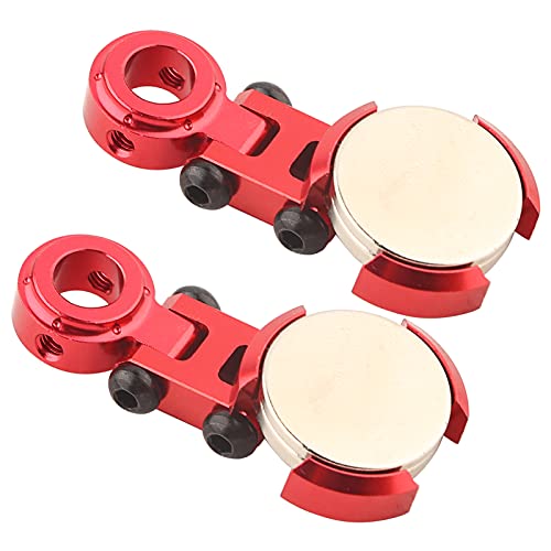 Resefinem 2PCS Modell Fahrzeugzubehör Metallmagnetkörper Postmontage für RC -Auto in schwarzer starker Magnetkraftqualität Metall Glatte helle Oberfläche geeignet für mehrere r (Rot) von Respicefinem