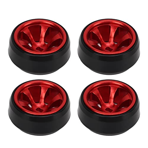 Resefinem 4 PCs RC -Driftreifen Aluminiumlegierung Ersatzteile für 1 28 Skala RC -Autos ideal für reibungslose Driftenerlebnisse und langlebige Leistung (Rot) von Respicefinem