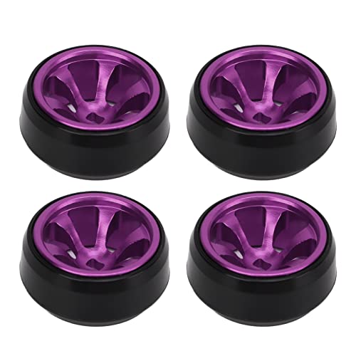 Resefinem 4 PCs RC -Driftreifen Aluminiumlegierung Ersatzteile für 1 28 Skala RC -Autos ideal für reibungslose Driftenerlebnisse und langlebige Leistung (Violett) von Respicefinem
