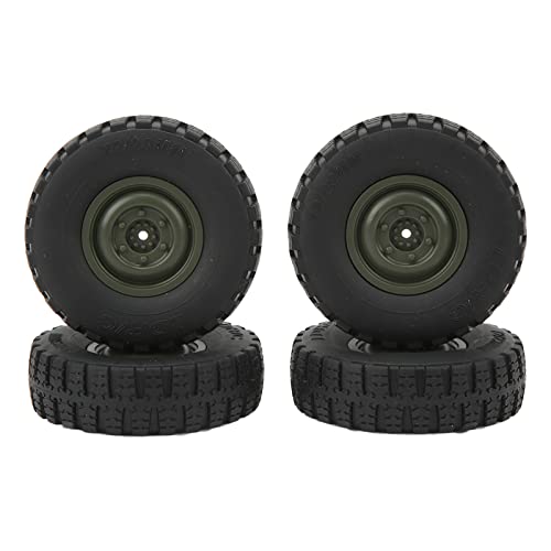 Resefinem 4PCS RC Car Wheels Professionell Hochleistungs -Ersatz -RC -Reifen für Unimog -Modell P06 RC Car Green Premium Gummi und Kunststoffkonstruktion Starker Griff hoher (Grün) von Respicefinem