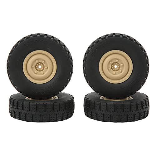 Resefinem 4PCS RC Car Wheels Professionell Hochleistungs -Ersatz -RC -Reifen für Unimog -Modell P06 RC Car Green Premium Gummi und Kunststoffkonstruktion Starker Griff hoher (Khaki) von Respicefinem