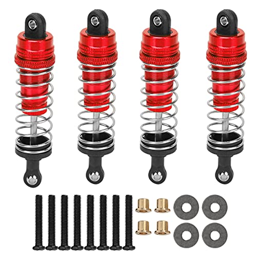 Resefinem 4PCS RC Metallschockdämpfer Dämpfer für 1/12 RC Crawlers Upgrade Erscheinungsbild gewährleisten EIN reibungsloses Flexibles Fahren mit hochwertigem Aluminiumlegierung (Rot) von Respicefinem