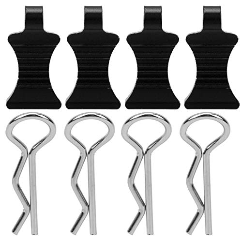 Resefinem 4pcs Aluminiumlegierung R -Typ Karosserie -Clips Pin mit Befestigungshalterung für 1/10 1/8 1/12 RC -Auto in schwarzer Farbqualität Aluminiumlegierung und Stahl (Schwarz) von Respicefinem