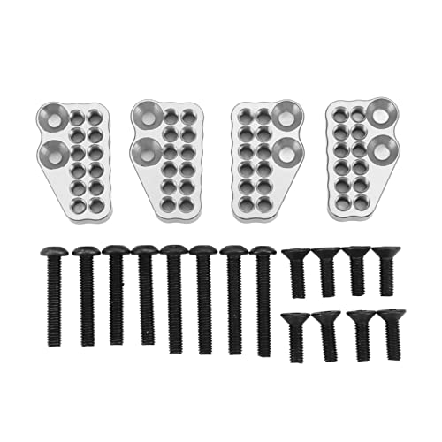 Resefinem 4pcs Metall Poröser vorderer Heck -Stoßdämpfer Fixe Codes für axiale Capra 19 UTB RC -Auto Rot Leichtes und langlebiges Design für RC Crawler Car Model Upgrade geeignet (Silber) von Respicefinem