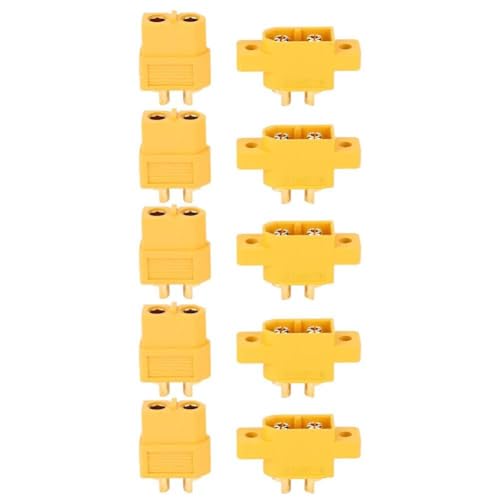 Resefinem 5 Paar XT60E MXT60 Bergable männlicher weiblicher Steckanschluss ideal für RC -Modell Multicopter aus hohen Temperaturflammhemmendern mit goldplattierten Resefinem 5 Paar XT60E MXT60 Bergable männlicher weiblicher Steckanschluss ideal für RC -Modell Multicopter aus hohen Temperaturflammhemmendern mit goldplattierten von Respicefinem