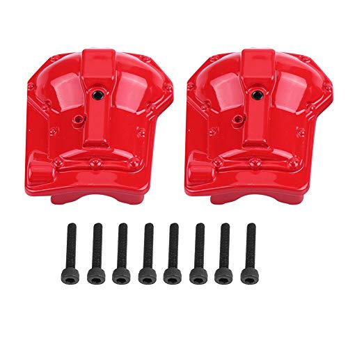 Resefinem Premium Metallachse Gehäuseabdeckungsabdeckung für 4 1/10 RC Crawler Car Front- und Hinterachse in atemberaubender roter Farbe mit anodierter Oberfläche und exquisiter (Rot) von Respicefinem
