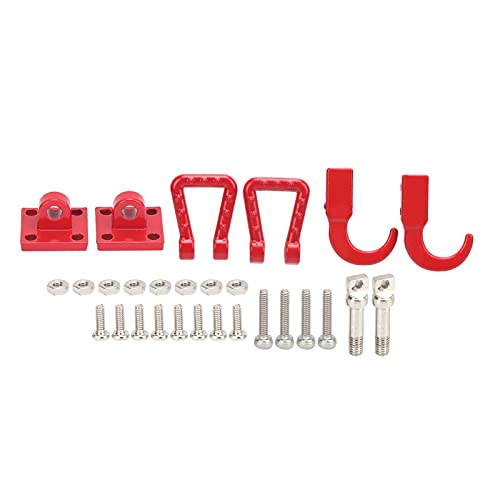 Resefinem Red RC Autoanhänger Metall -Schleppschlepp -Haken D -Fesseln für CC01 1/10 RC Crawler Upgrade Teile Verbessern Sie Ihr RC -Erlebnis mit diesen Premium -Zubehör (Rot) von Respicefinem