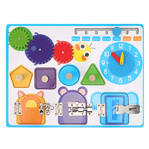 Resefinem Sensory Board Wecker Bildungshölzer Sensory Activity Board Autismus -Schulungspflichtigen für Kleinkinder von Respicefinem