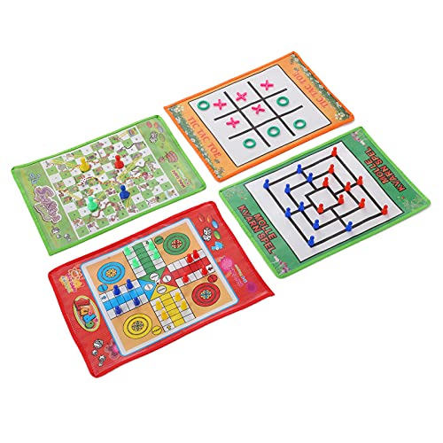 Resefinem Snake and Ladder Kids Nine Herren Morris tragbares fliegendes Schach -Ludo -Board für Familienspiel 4 in 1 Set mit weichen faltbaren, Nicht verwobenen Stoff für das Resefinem Snake and Ladder Kids Nine Herren Morris tragbares fliegendes Schach -Ludo -Board für Familienspiel 4 in 1 Set mit weichen faltbaren, Nicht verwobenen Stoff für das von Respicefinem